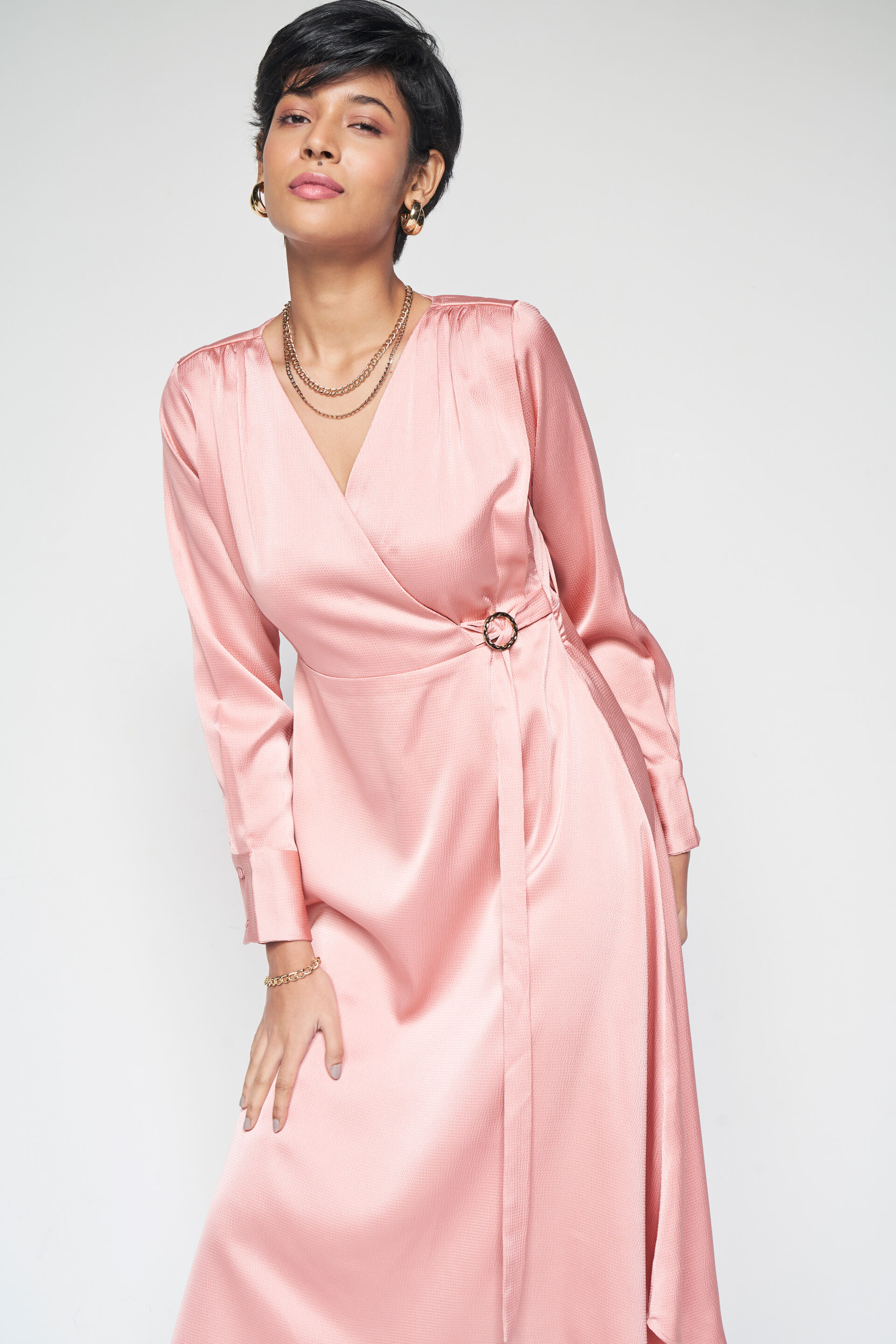 Serena Evening Dress, Peach, image 7